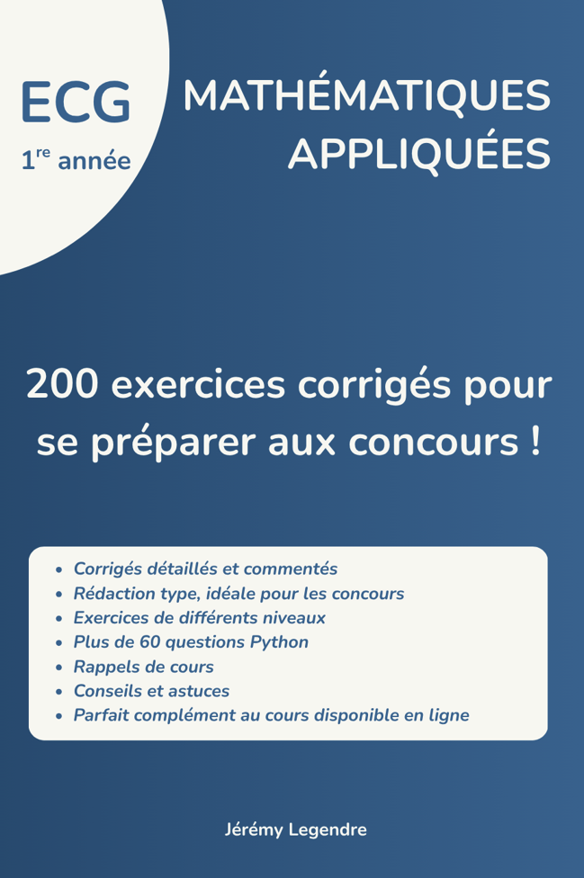 Livre ECG 1A - Mathématiques appliquées